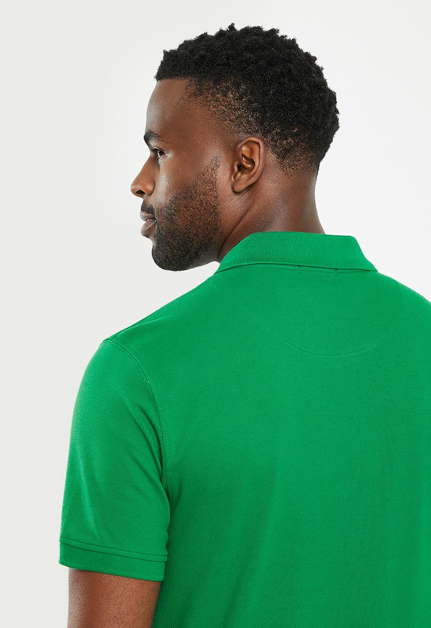 POLO - Mens classic pique short sleeves golfer - bright green