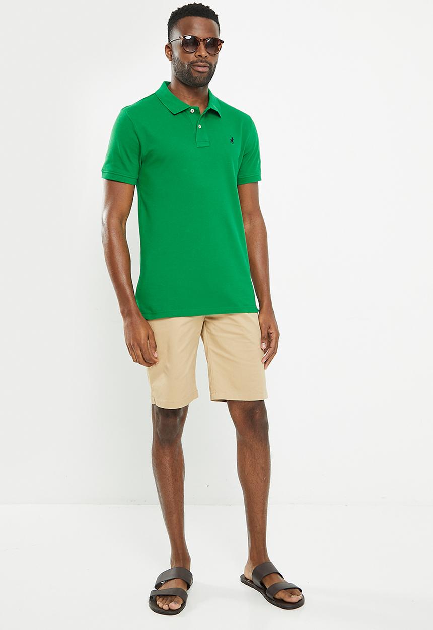 POLO - Mens classic pique short sleeves golfer - bright green