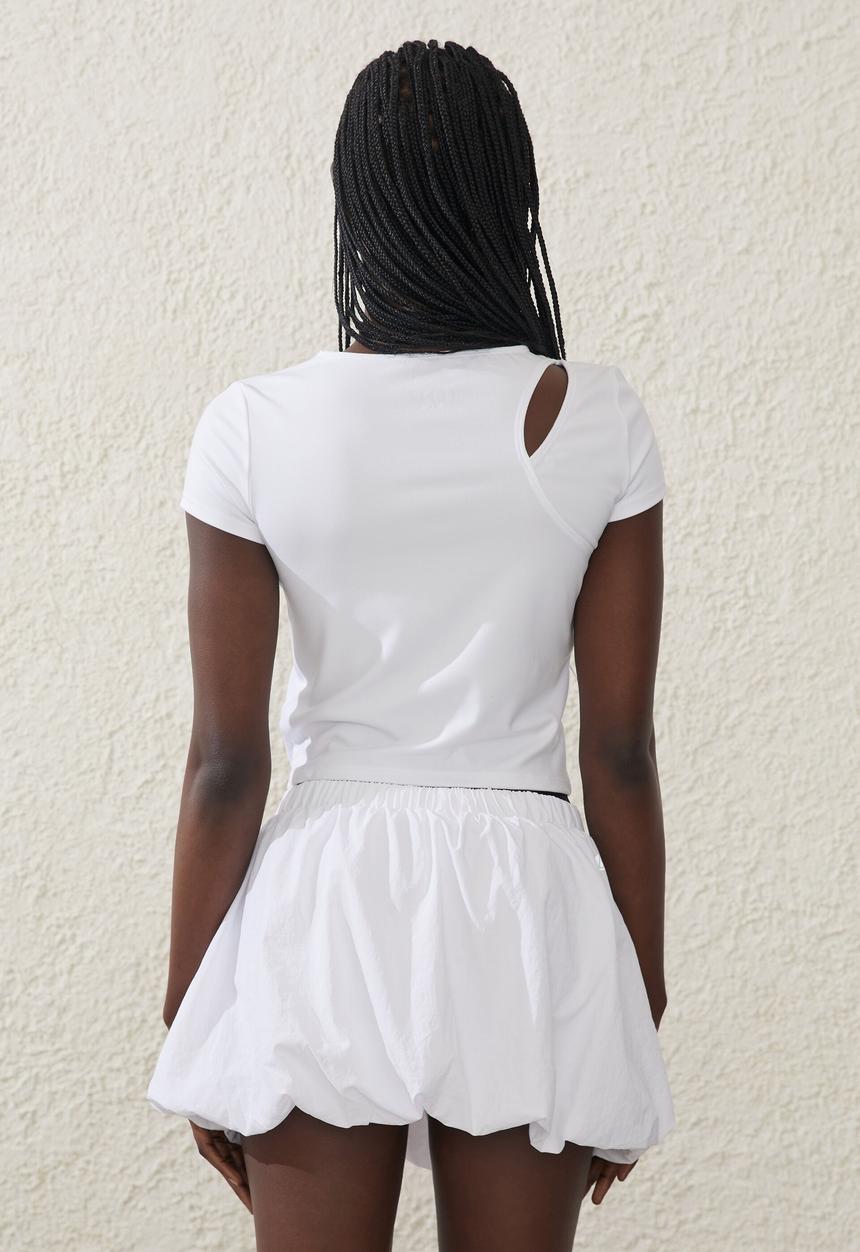 Cotton On - Active woven bubble skirt - white