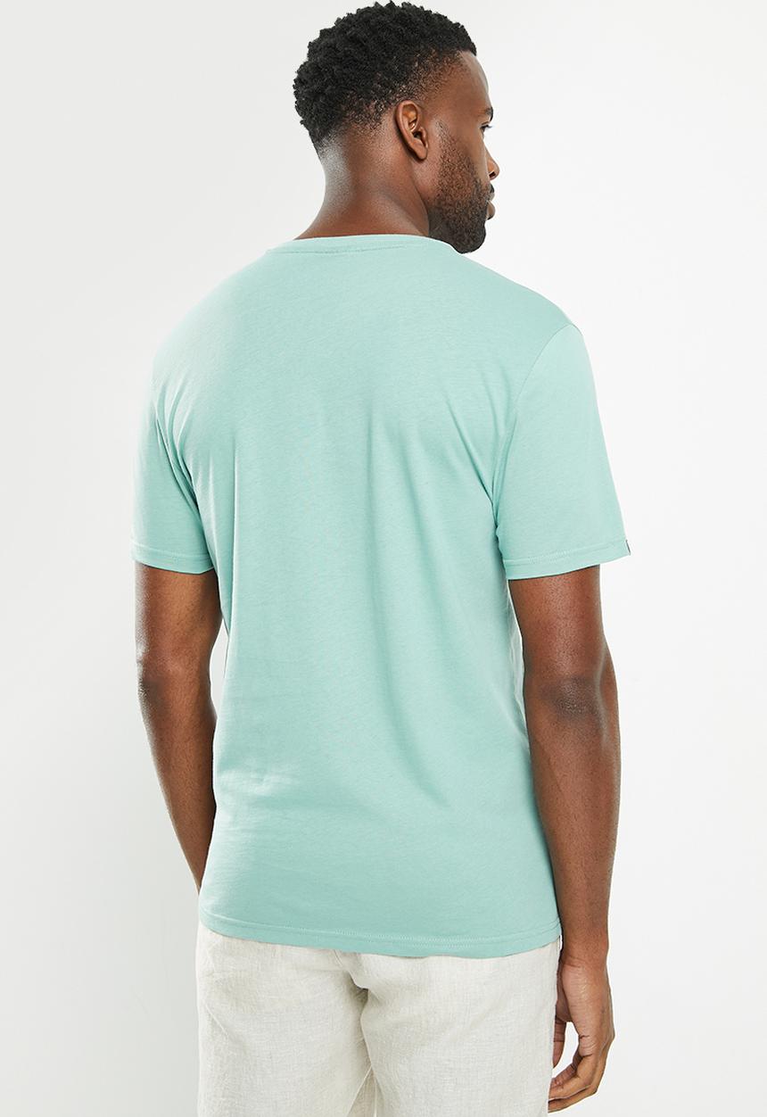 POLO - Mens V-neck short sleeve tee - light blue