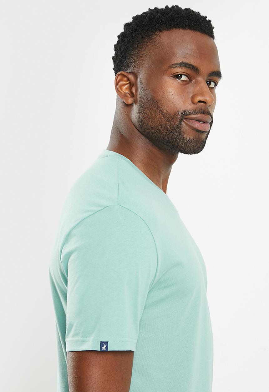 POLO - Mens V-neck short sleeve tee - light blue