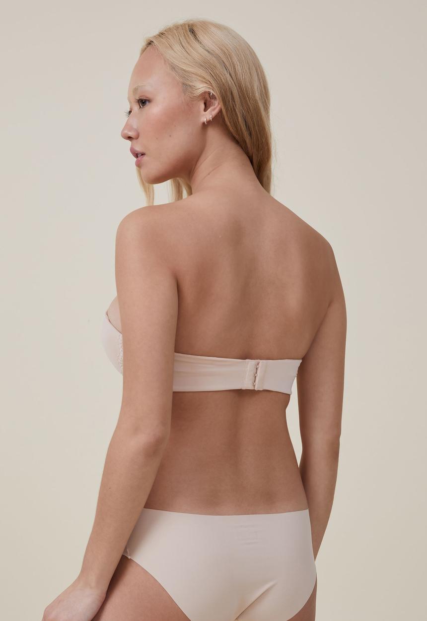 Cotton On - Everyday lace strapless push up 2 - frappe