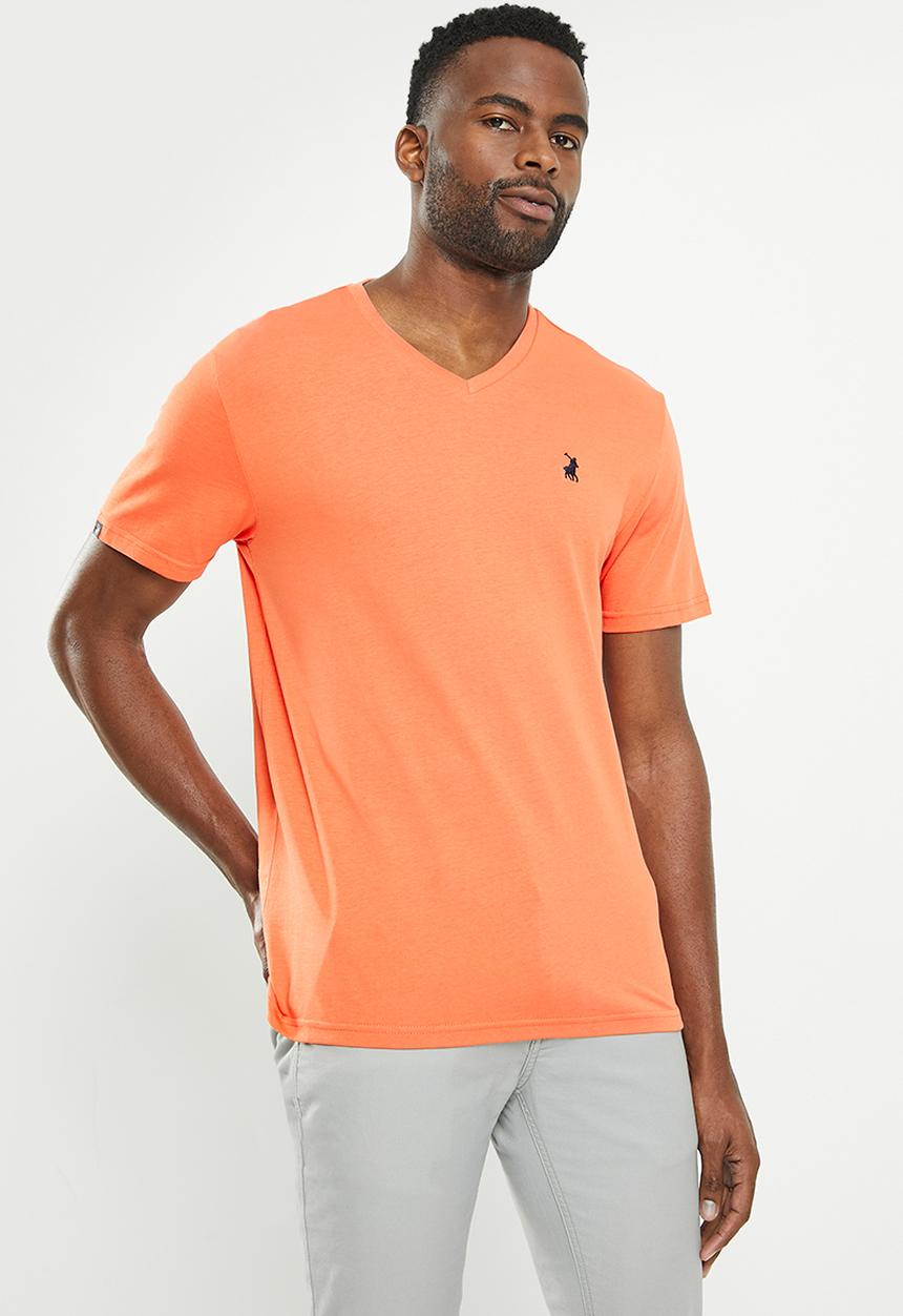 POLO - Mens V-neck short sleeve tee - taupe