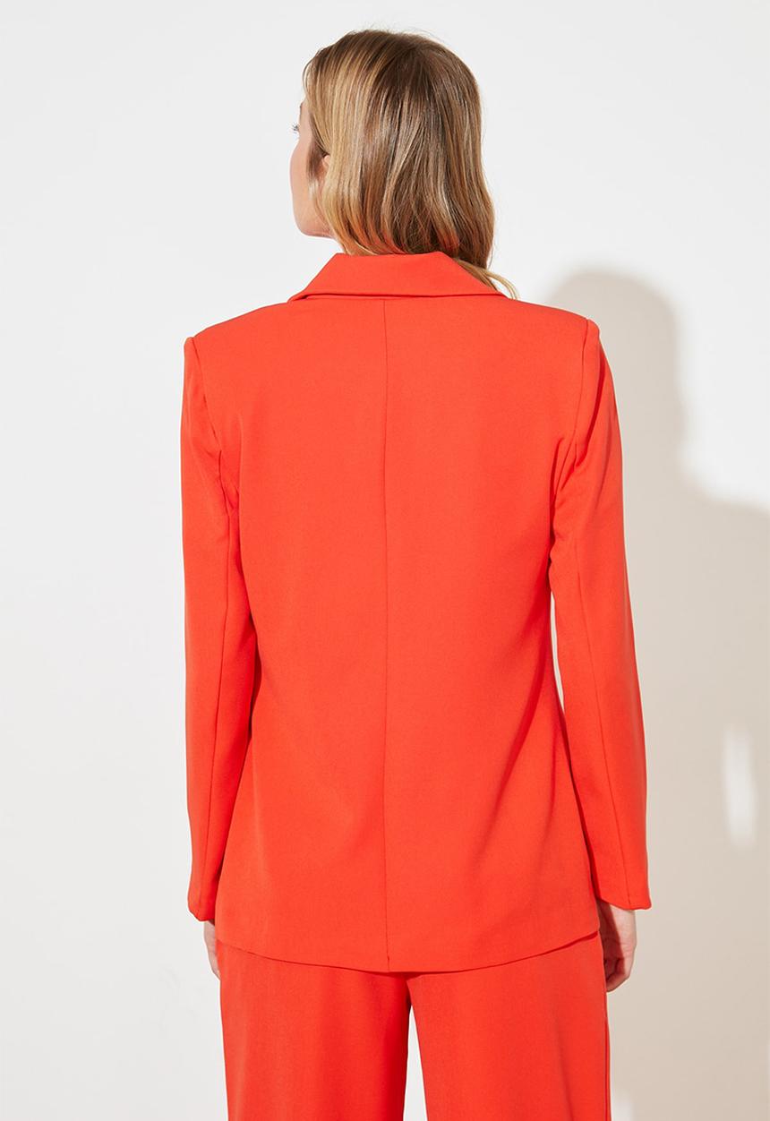 Trendyol - Double-breasted blazer - red