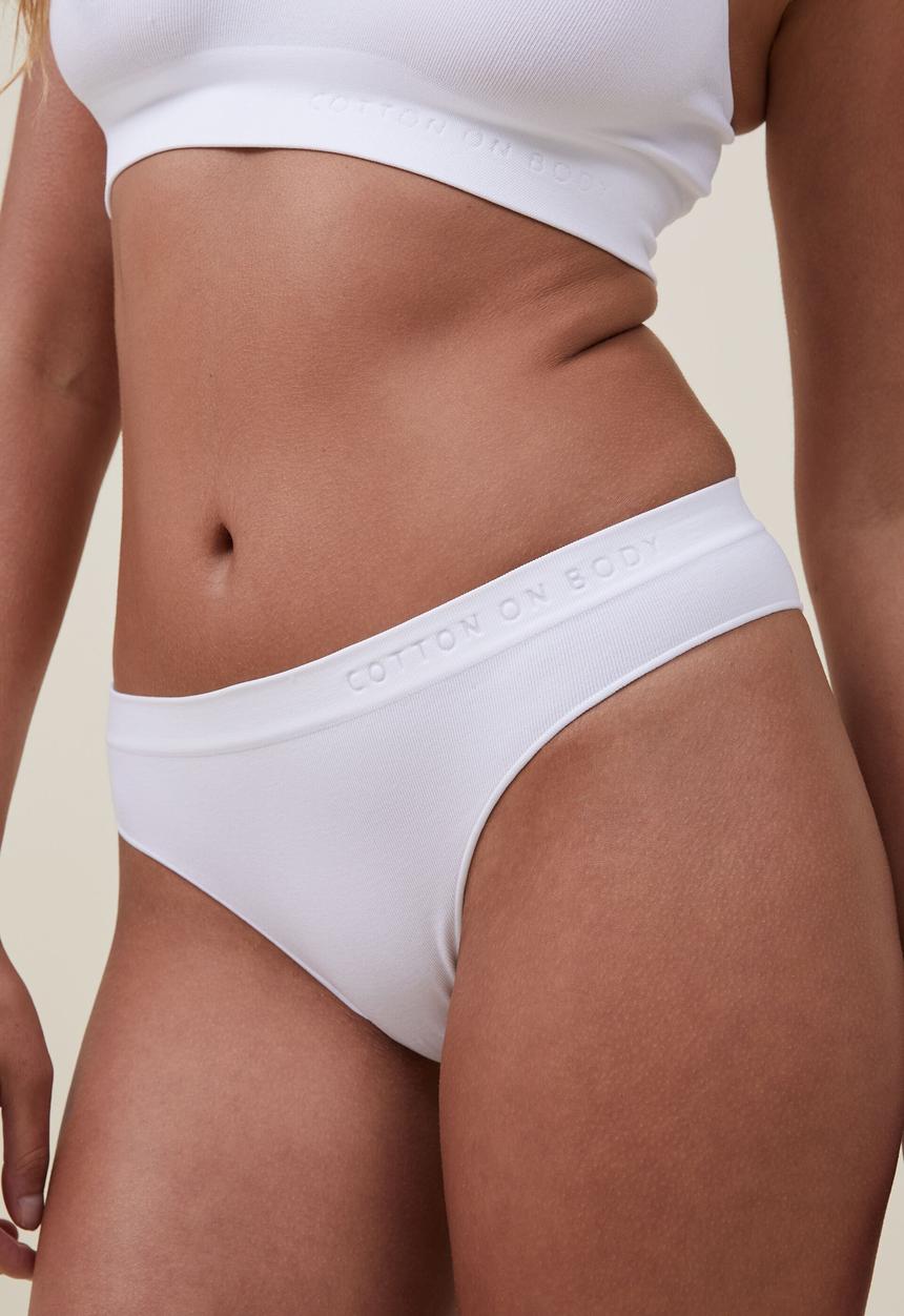 Cotton On - Seamless hipster brasiliano brief - white