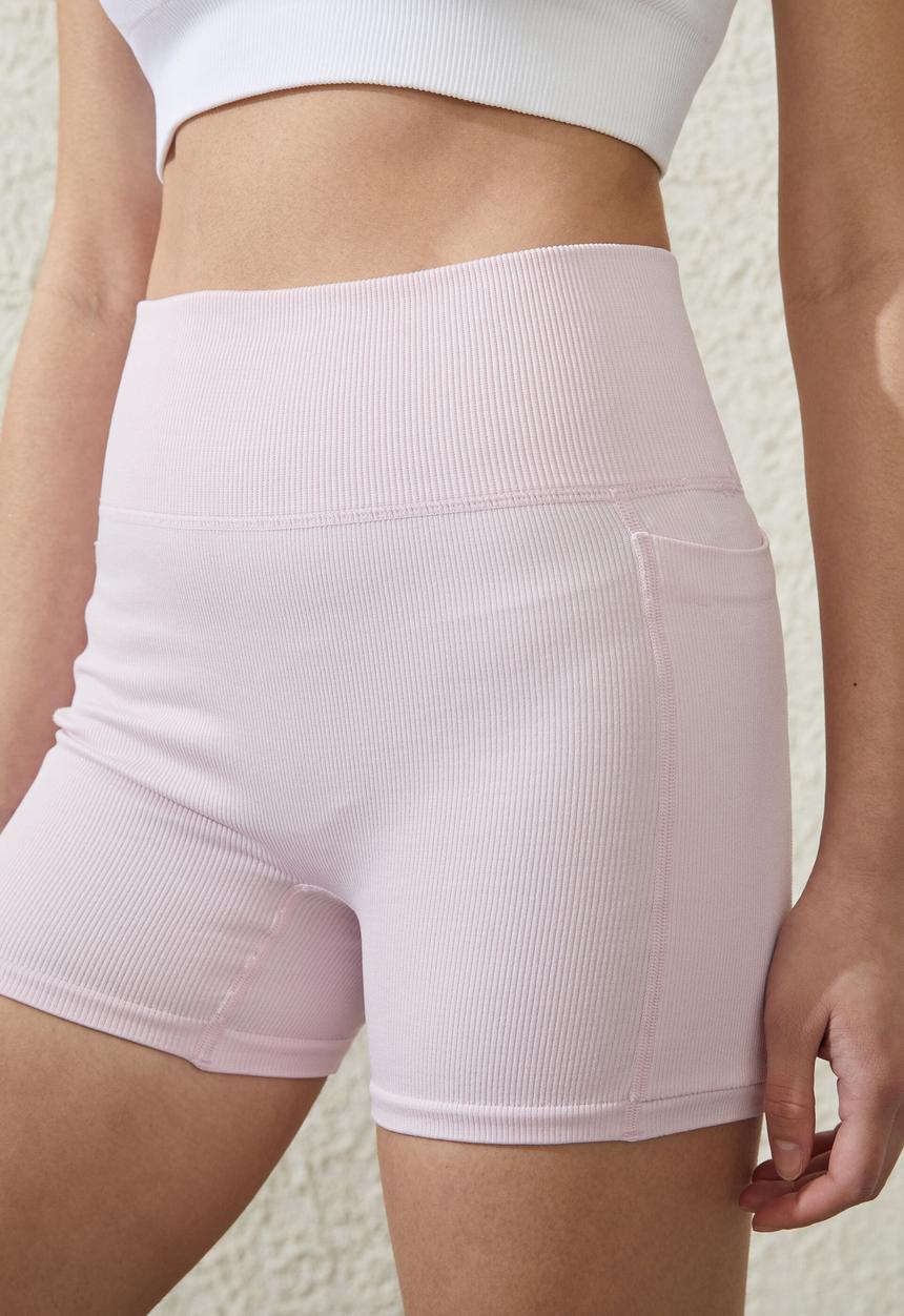 Cotton On - Seamless pocket shortie short - posie pink