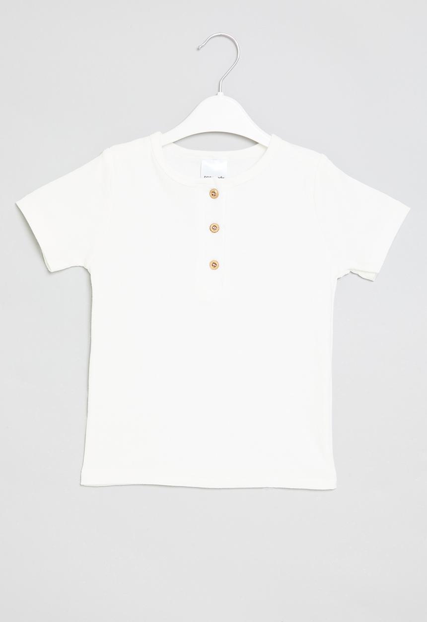 Pop Candy - Henley shirt - white