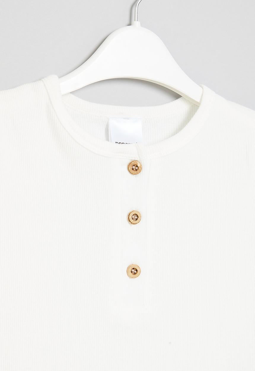 Pop Candy - Henley shirt - white