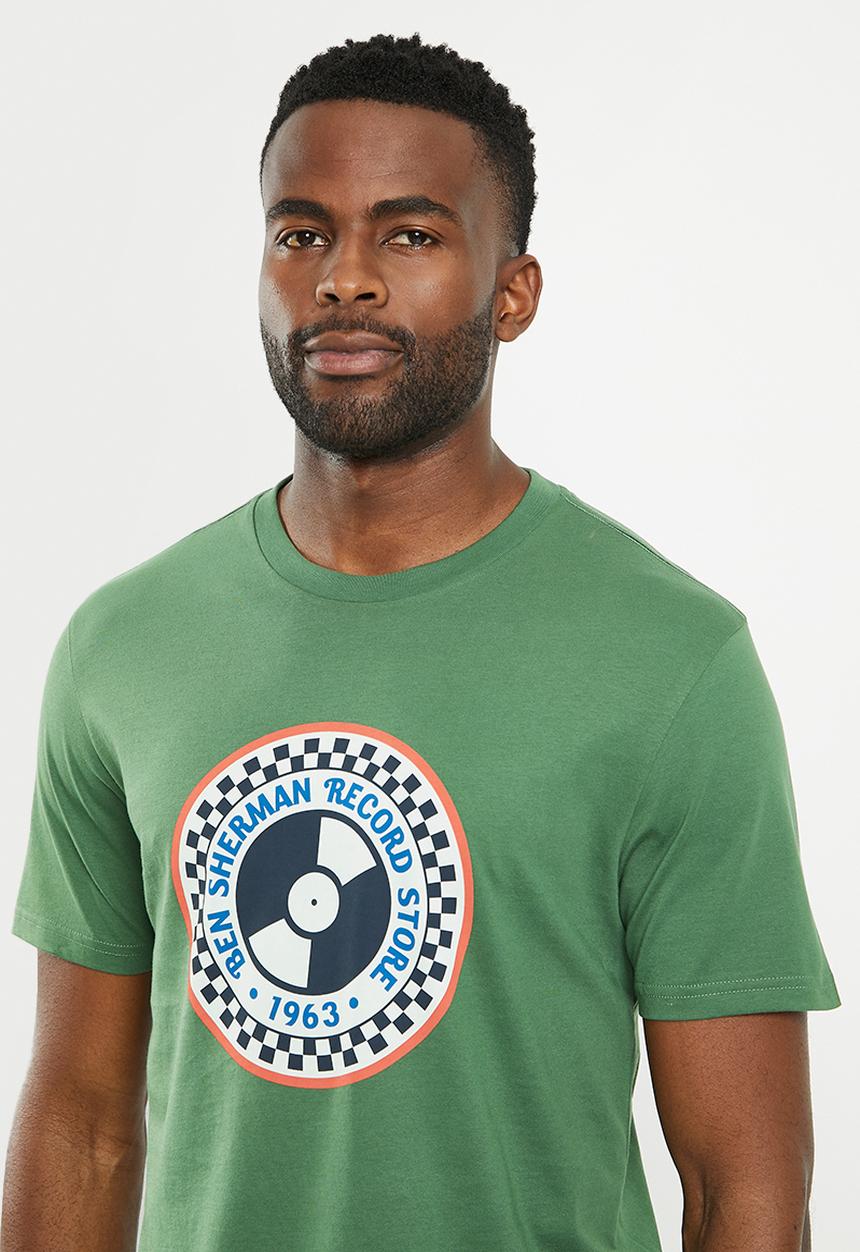 Ben Sherman - Record shop tee-shirt - rich fern