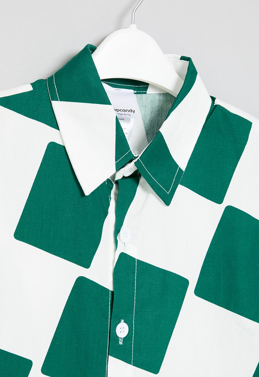 Pop Candy - Check shirt - green