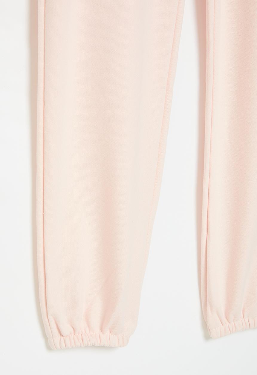 MINOTI - Girls basic emb fleece jogpant - light pink