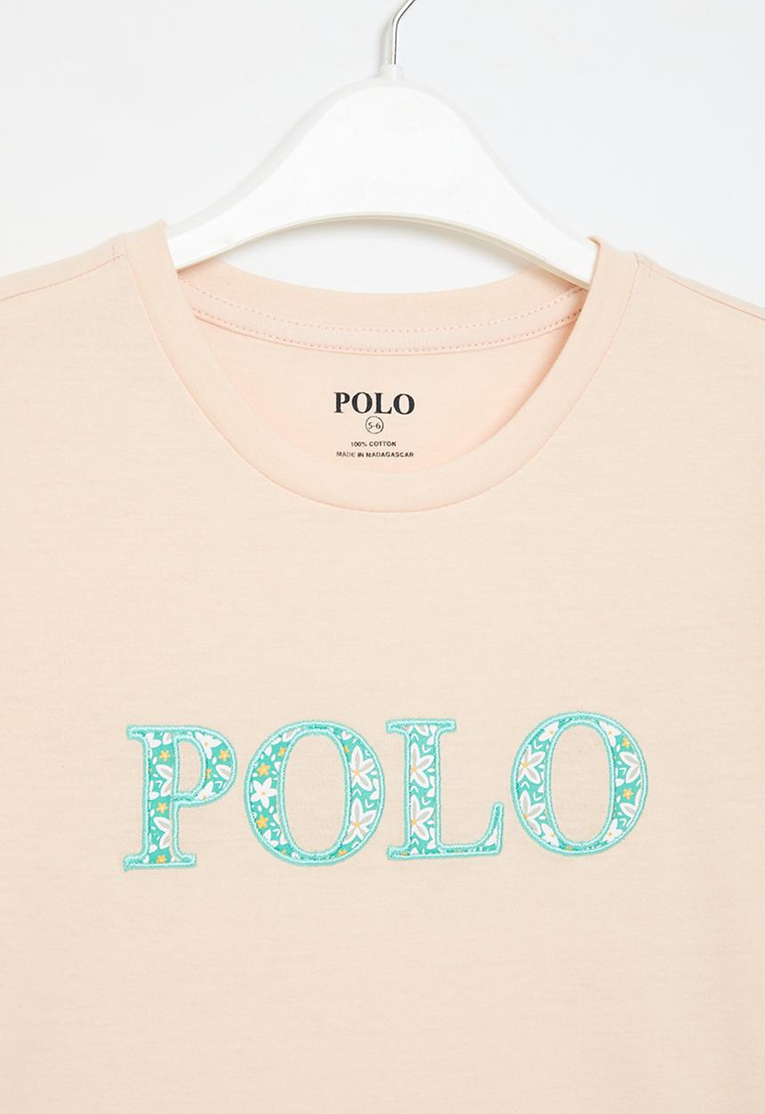 POLO - Girls jordan printed tee - blush