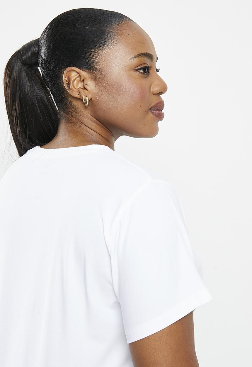 POLO - Plus sadie beaded tee - white