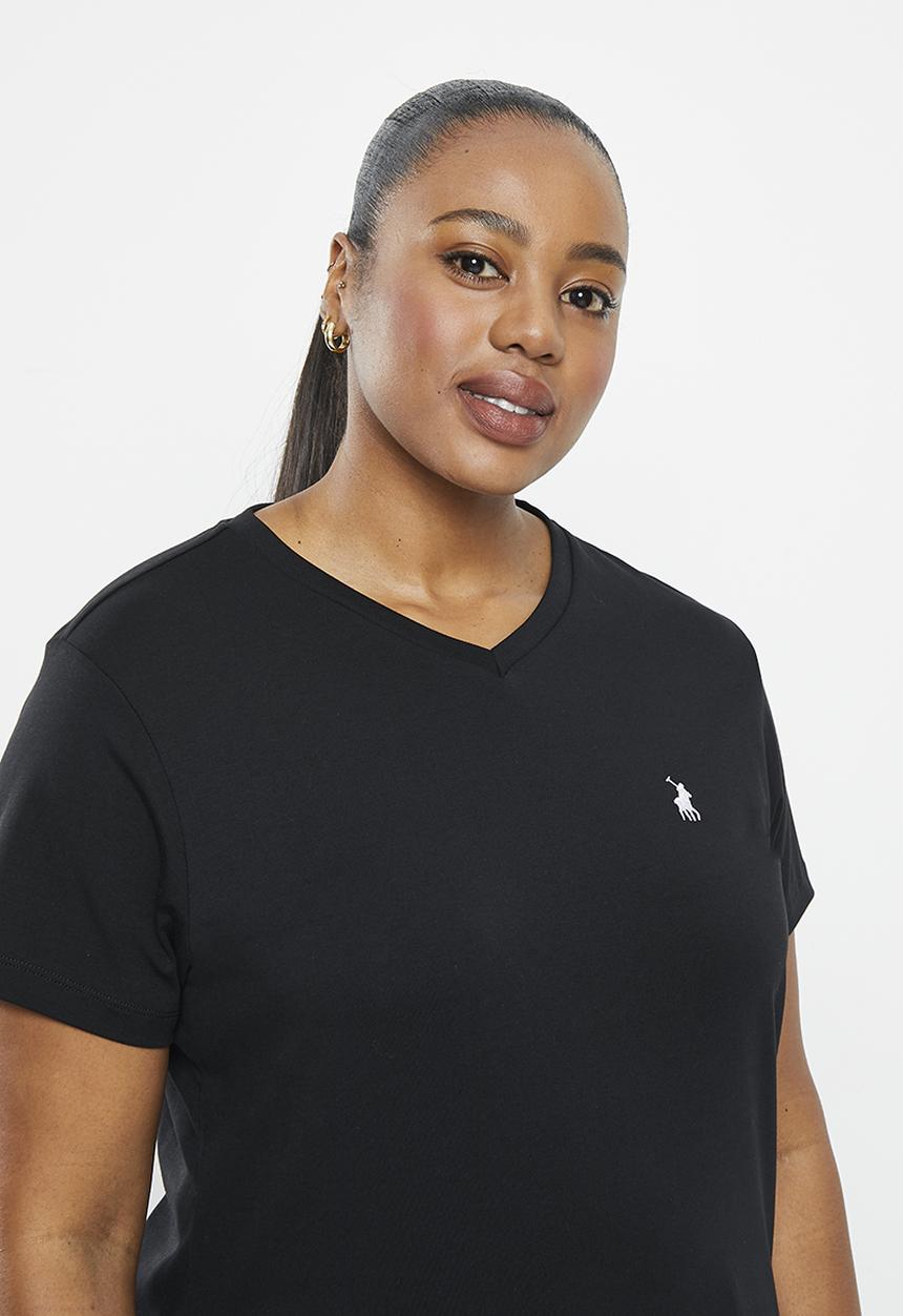 POLO - Plus kelly v-neck tee - black