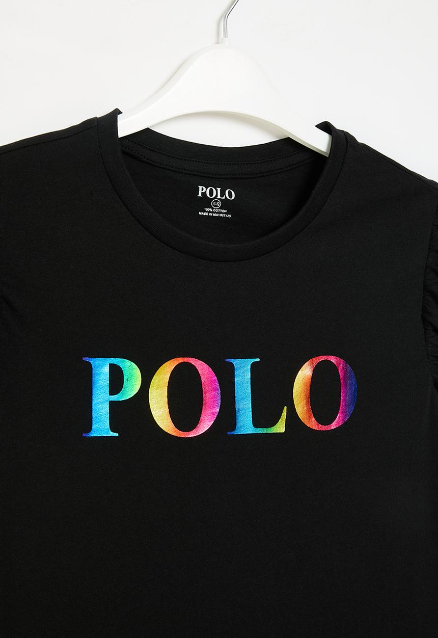 POLO - Girls chelsea printed tee - black