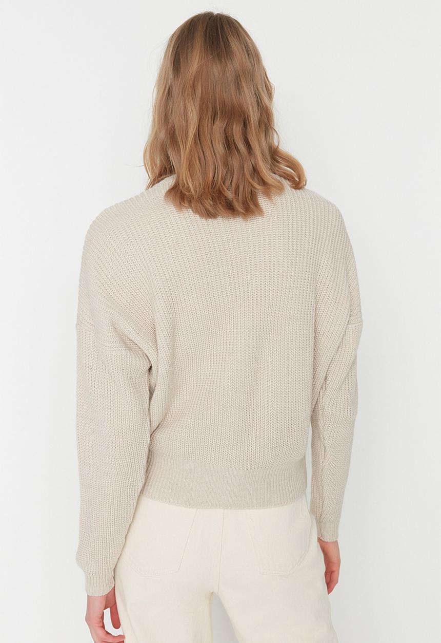 Trendyol - Basic regular cardigan - stone