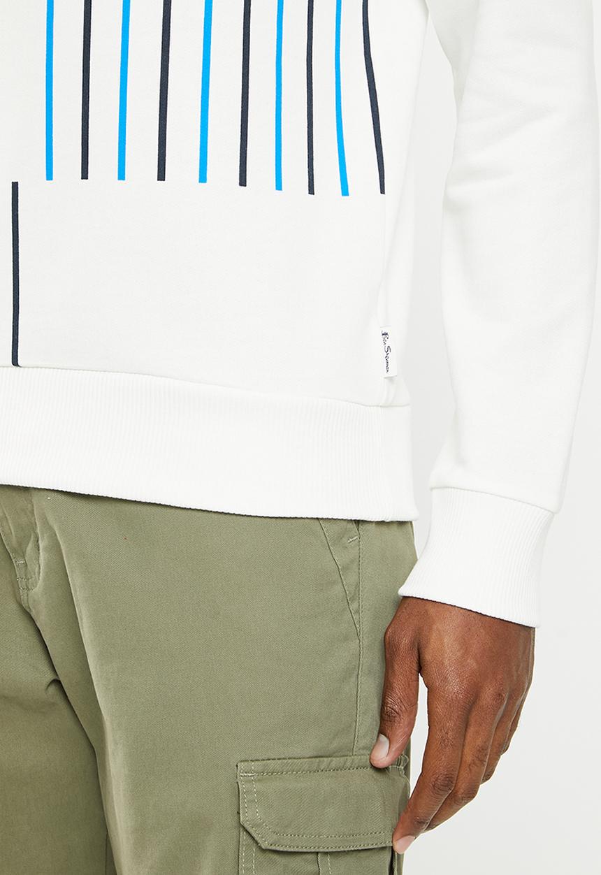 Ben Sherman - Stripe crew sweater - ivory 