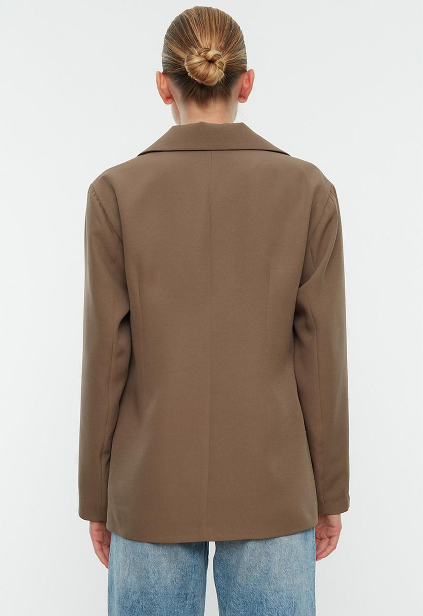 Trendyol - Oversized basic blazer - brown
