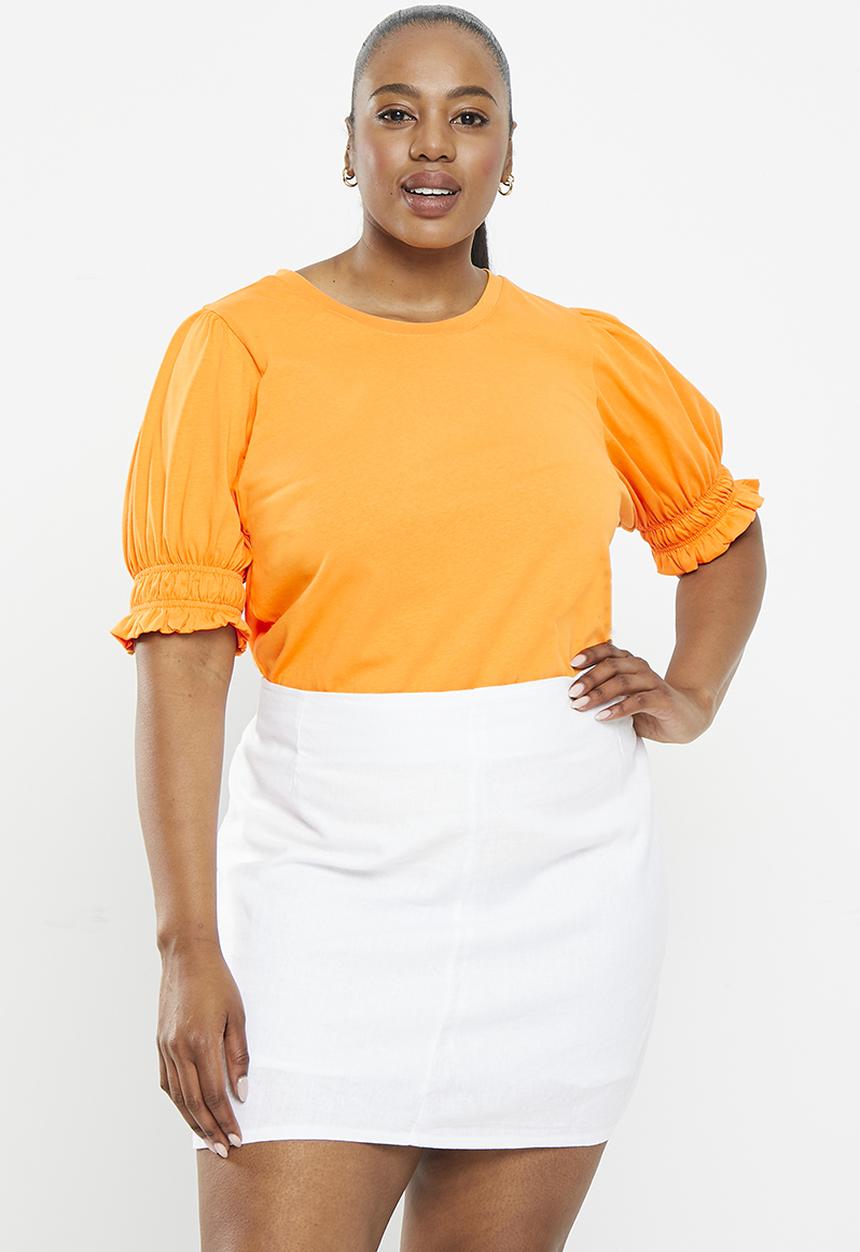 Me&B - Plus puff sleeve top - mango