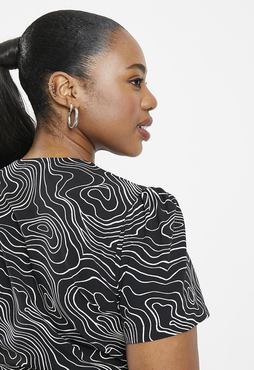 Me&B - Wrap dress - black & white