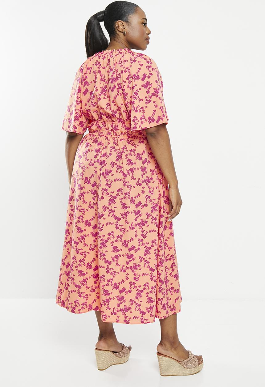 Me&B - Hannah dress - pink & peach floral