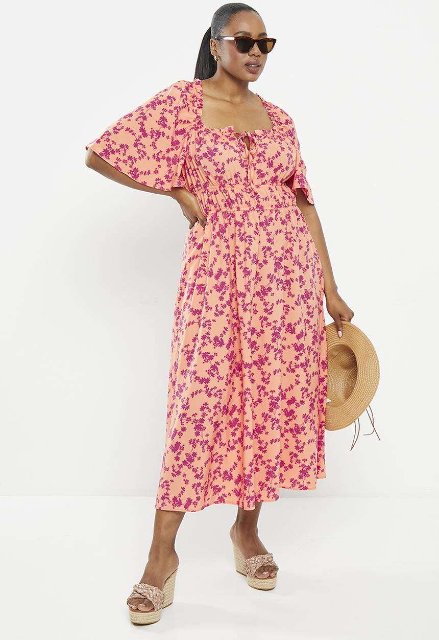 Me&B - Hannah dress - pink & peach floral