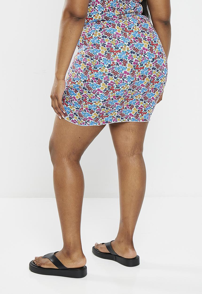 Me&B - Plus the ruched swim skirt - print floral