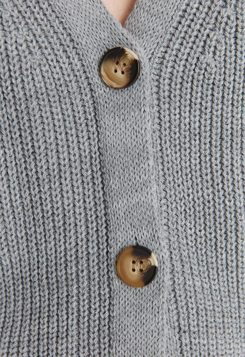 Trendyol - Basic regular cardigan - grey