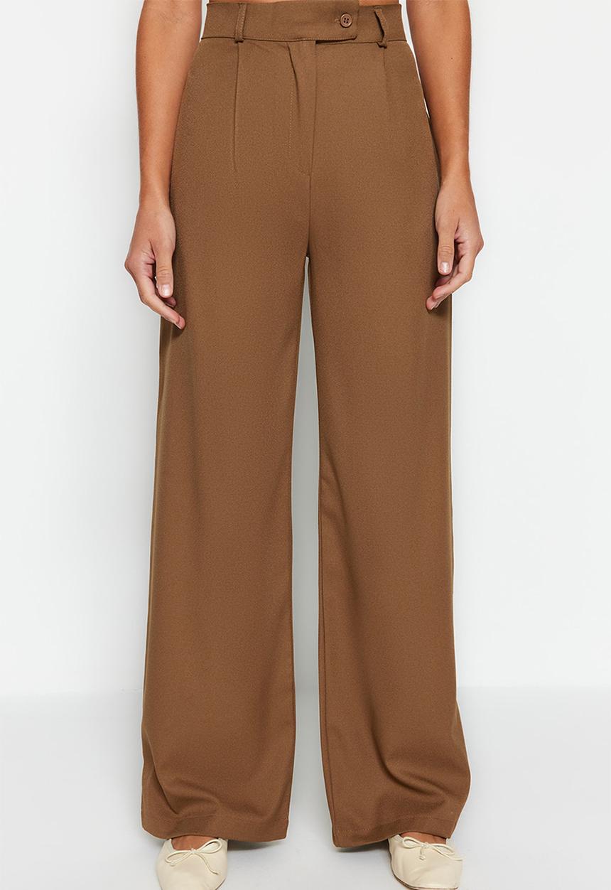 Trendyol - Wide leg long trouser - brown
