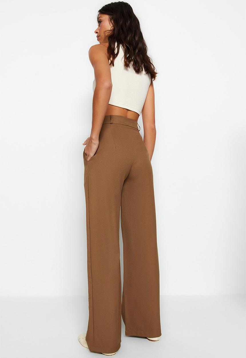 Trendyol - Wide leg long trouser - brown