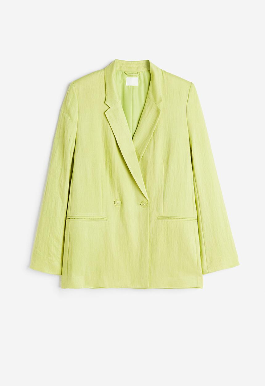 H&M - Double-breasted blazer - lime green