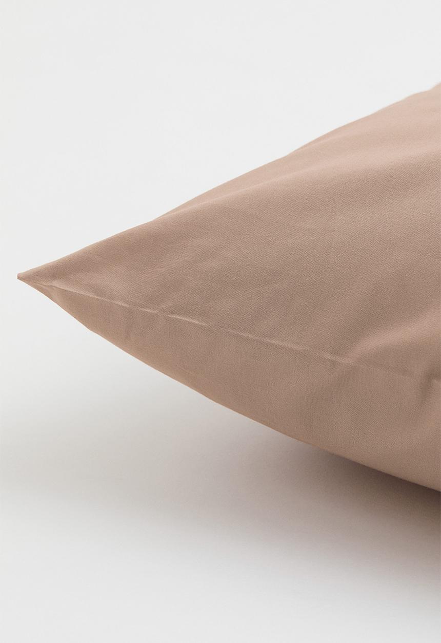 H&M - Cotton pillowcase - dark beige