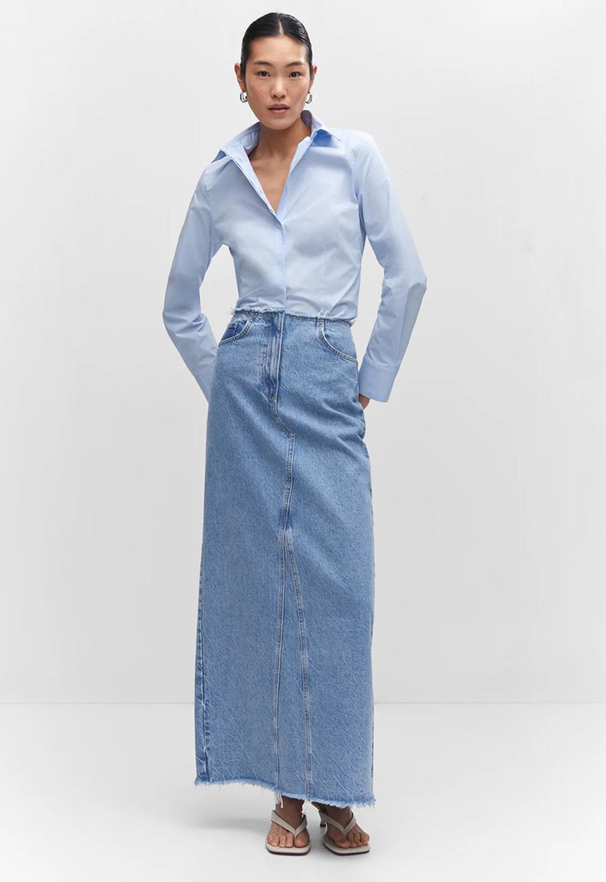 MANGO - Shirt sofia - light blue.