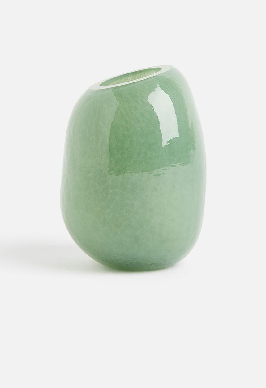 H&M - Small glass vase - light green 