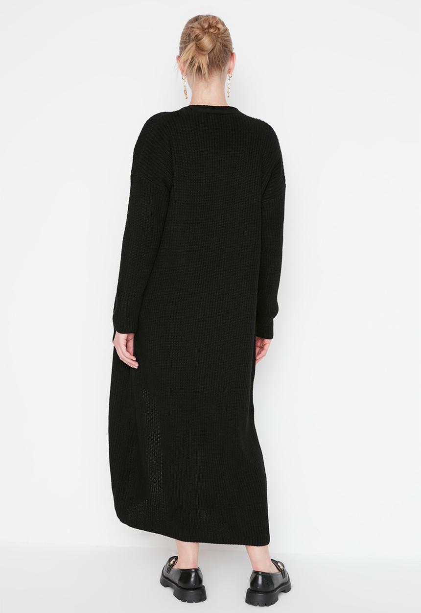 Trendyol - Long basic cardigan - black