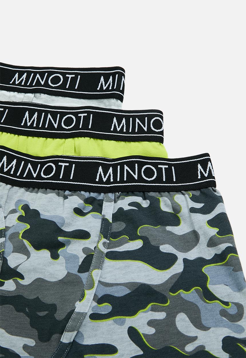 MINOTI - Boys camo green 3pk boxers - multi