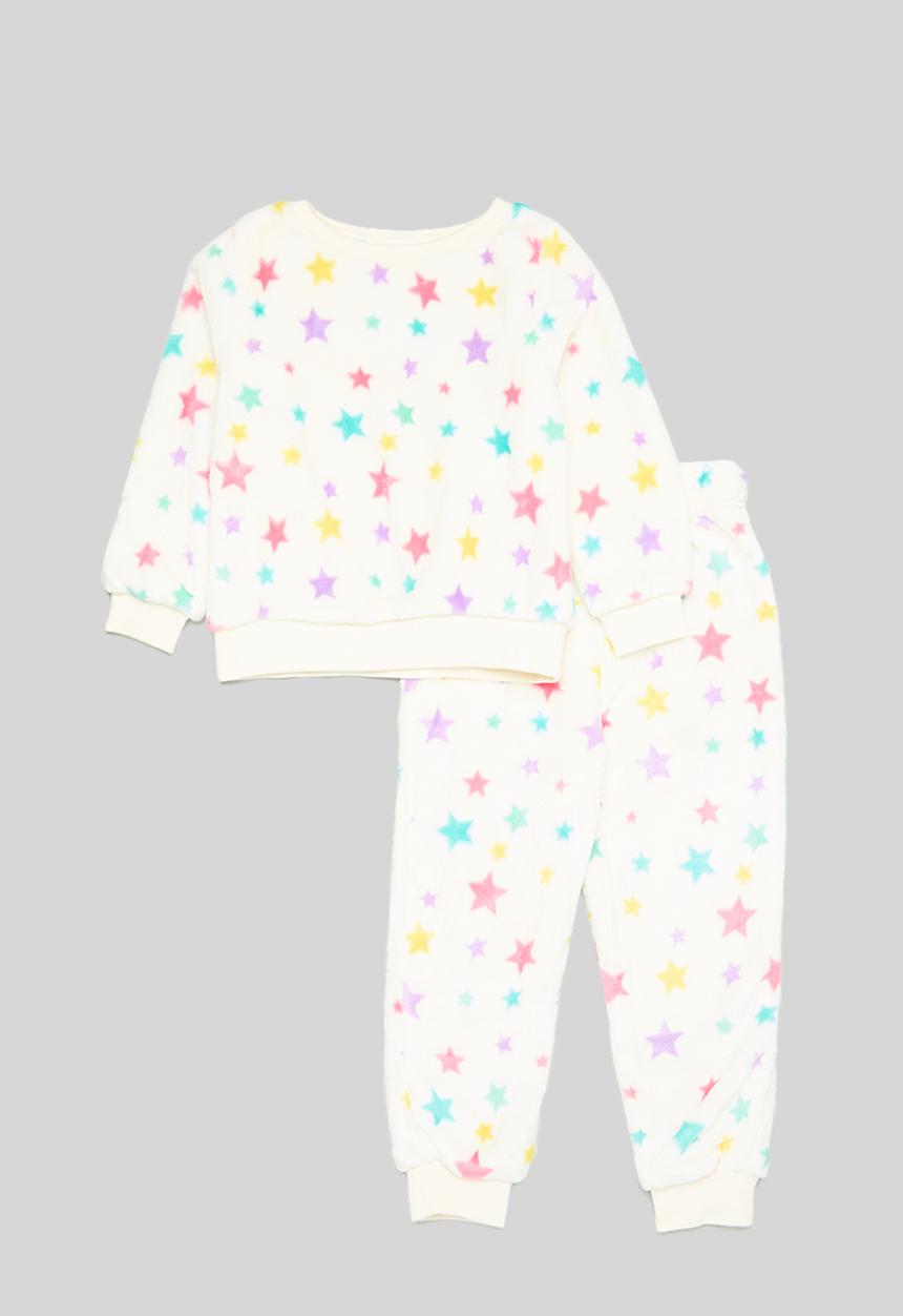 MINOTI - Girls 2 pack stars cuddle fleece pyjama set - multi