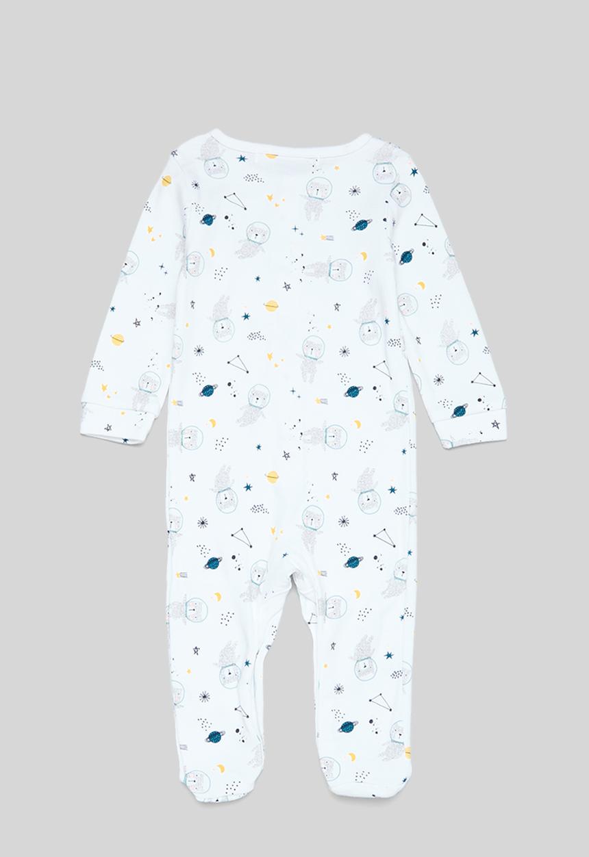 MINOTI - 2 Pack sleepsuits - white & grey