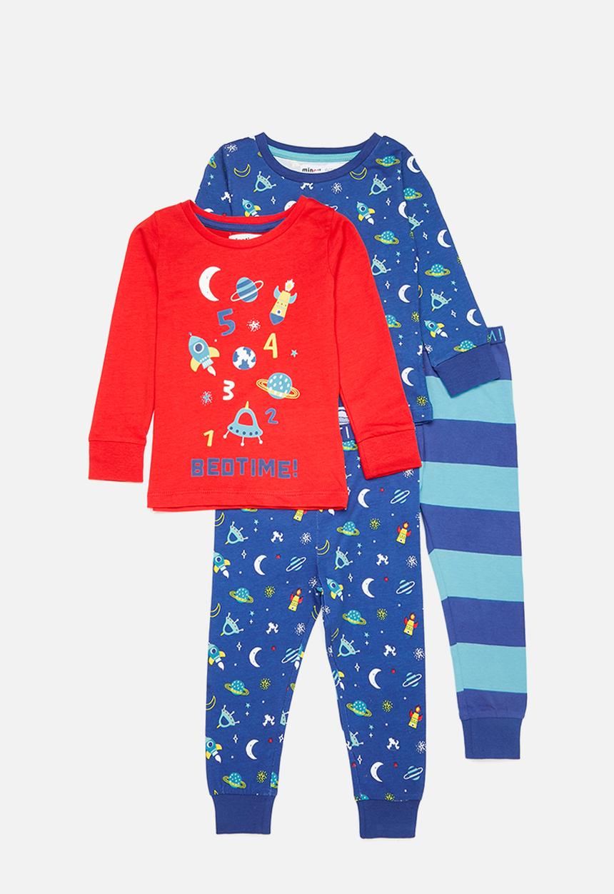 MINOTI - Boys 2 pack space pyjama sets - multi