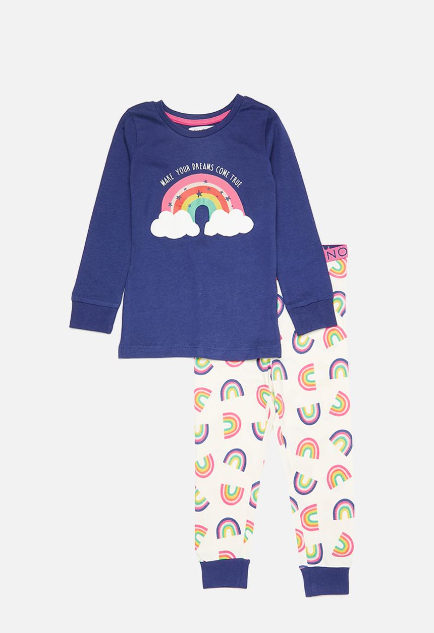 MINOTI - Girls 2 pack rainbows pyjama set - multi