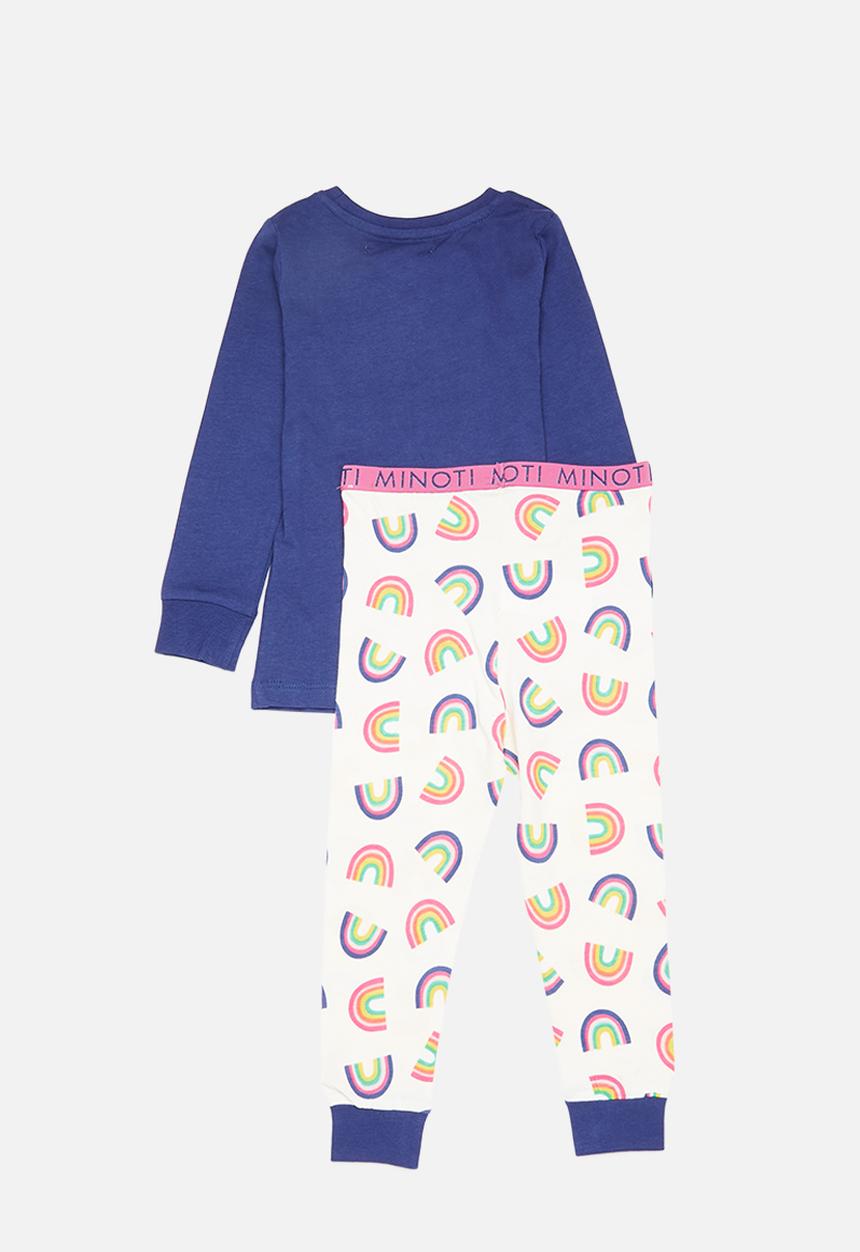 MINOTI - Girls 2 pack rainbows pyjama set - multi