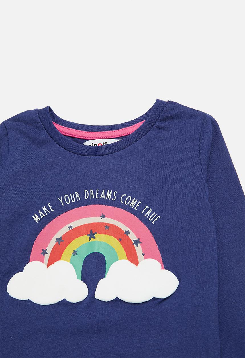 MINOTI - Girls 2 pack rainbows pyjama set - multi