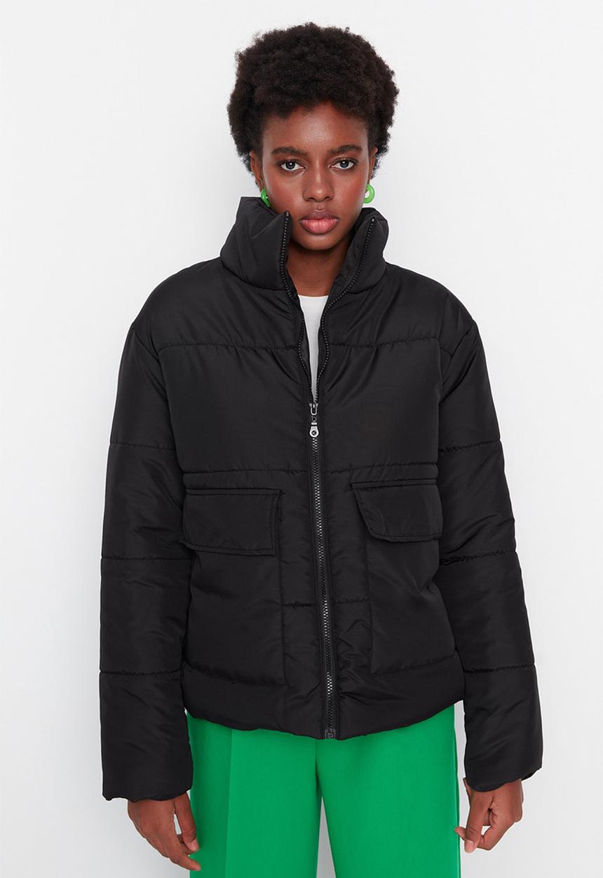 Trendyol - Oversize puffer jacket - black
