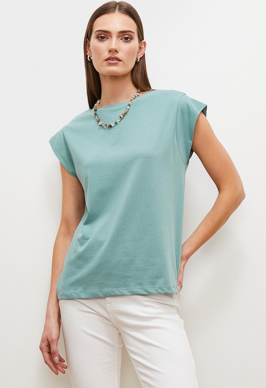 edit - Grown on sleeve t-shirt - sage