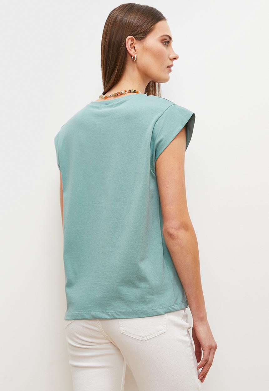 edit - Grown on sleeve t-shirt - sage