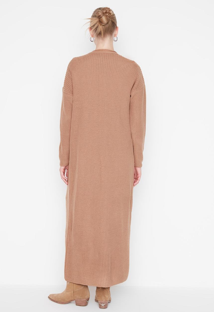 Trendyol - Long basic cardigan - mink
