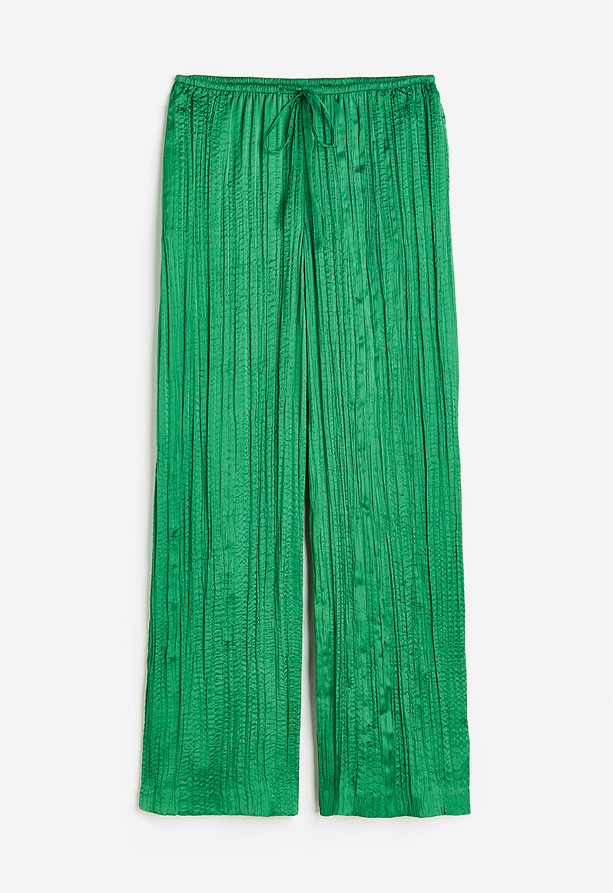 H&M - Wide pull-on trousers - green