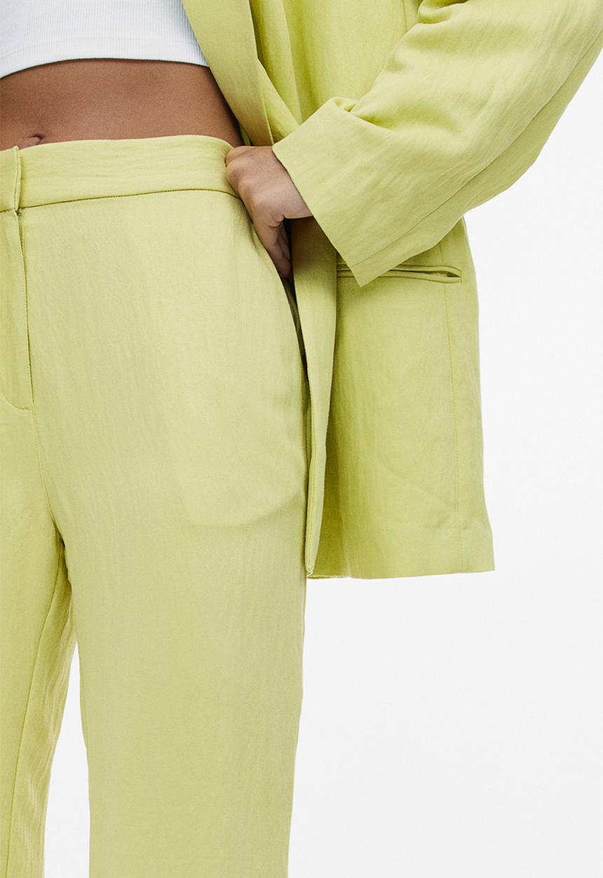 H&M - Flared viscose trousers - lime green