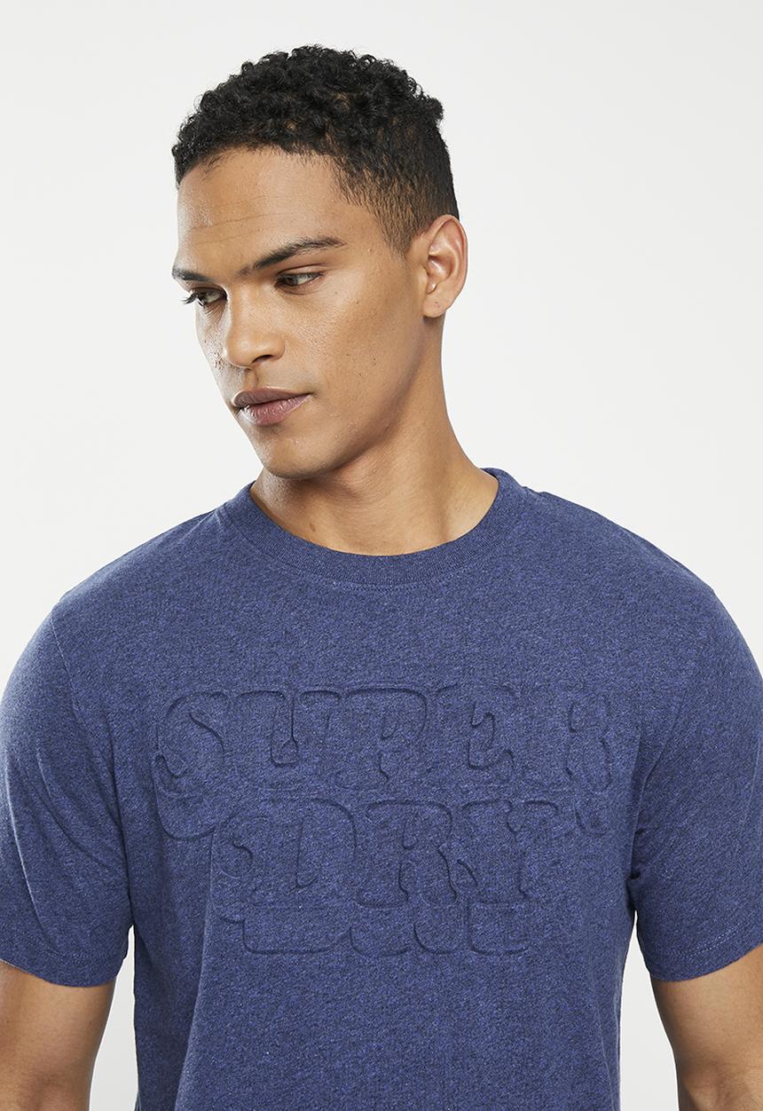 Superdry. - Vintage cooper class embs tee - bright blue marl