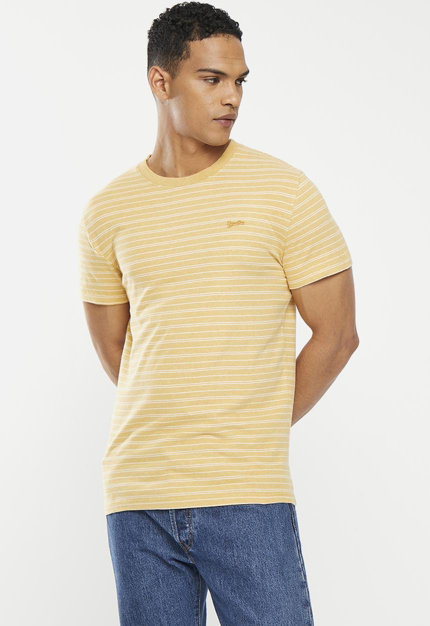 Superdry. - Vintage stripe tee - vintage yellow marl stripe